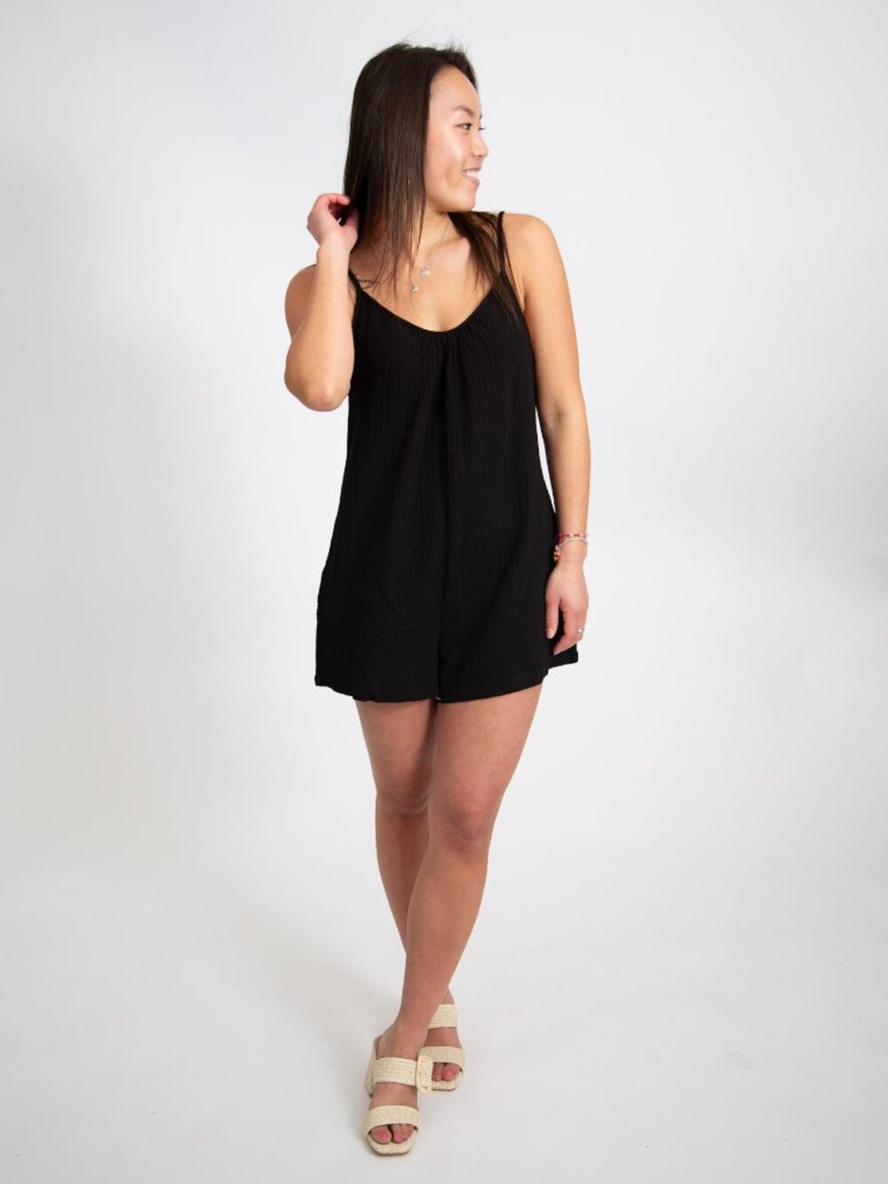 Gauze Sleeveless Romper